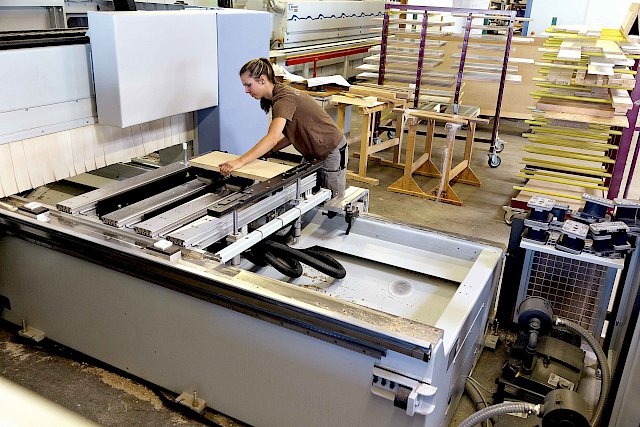 Produktion Plattenzuschnitt